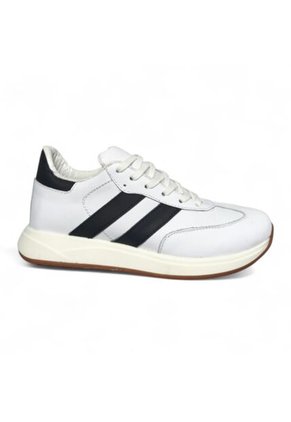 Tenis En CUERO Para Mujer Marca Moreliber Ref Élite Color Blanco-negro