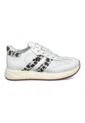 Tenis En CUERO Para Mujer Marca Moreliber Ref Elite Color Blanco-print de Monserrate