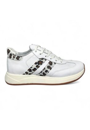 Tenis En CUERO Para Mujer Marca Moreliber Ref Elite Color Blanco-print