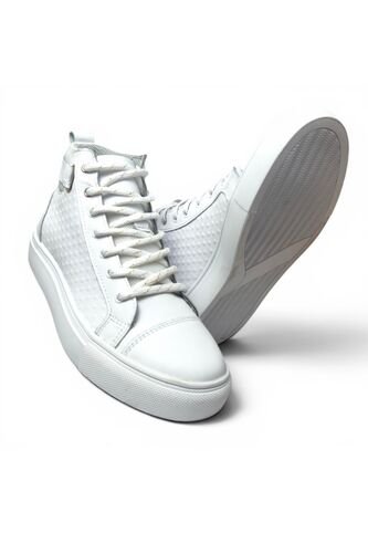 Tenis En CUERO Para Mujer Marca Moreliber Ref Prisma Color Blanco Monserrate