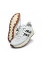 Tenis En CUERO Para Mujer Marca Moreliber Ref Elite Color Blanco-print de Monserrate