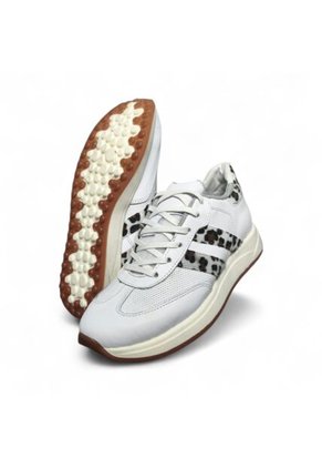 Tenis En CUERO Para Mujer Marca Moreliber Ref Elite Color Blanco-print