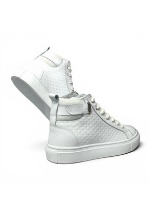 Tenis En CUERO Para Mujer Marca Moreliber Ref Prisma Color Blanco