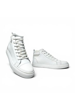 Tenis En CUERO Para Mujer Marca Moreliber Ref Prisma Color Blanco