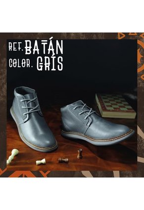 Botas En Cuero Para Hombre Gris Marca Monserrate Ref. Batan
