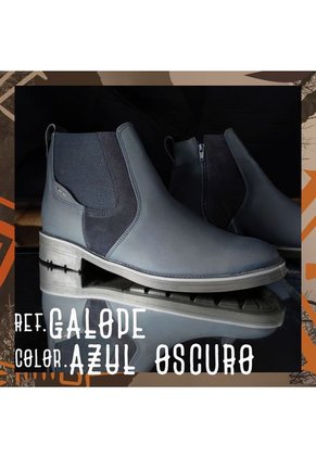 Botas En Cuero Para Hombre Color Azul Marca Monserrate R.Galope