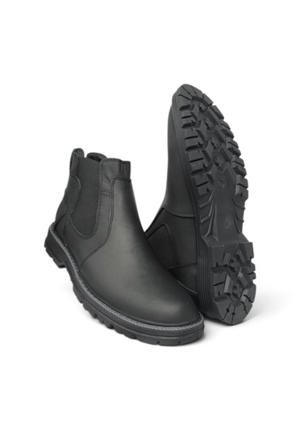 Botas En CUERO Para Hombre Marca Monserrate Ref Caporal Color Negro