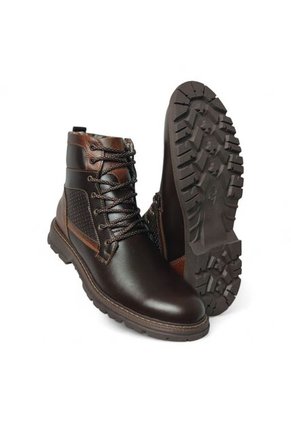 Botas En CUERO Para Hombre Marca Monserrate Ref Bisonte Color Café
