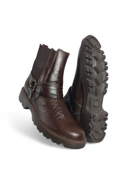 Botas En CUERO Para Hombre Marca Monserrate Ref Herradura Color Café