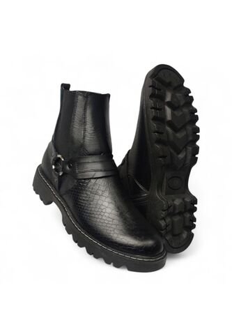 Botas En CUERO Para Hombre Marca Monserrate Ref Herradura Color Negro Monserrate