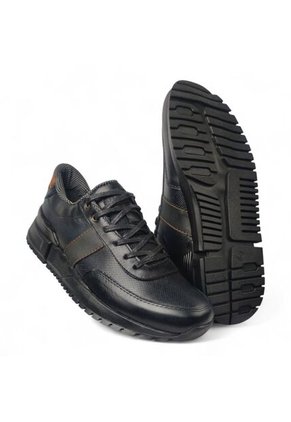 Tenis En CUERO Para Hombre Marca Monserrate Ref Vulcano Color Negro