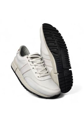 Tenis En CUERO Para Hombre Marca Monserrate Ref Vulcano Color Blanco
