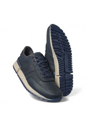 Tenis En CUERO Para Hombre Marca Monserrate Ref Vulcano Color Azul