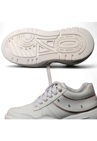 Tenis Sneakers Para Mujer Marca Monserrate Ref. Nácar Color Blanco Monserrate