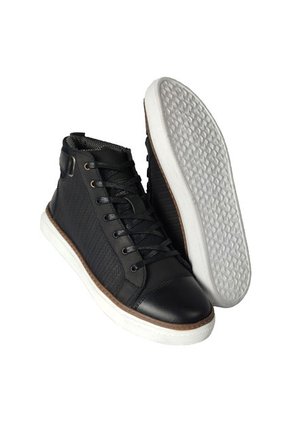 Tenis En Cuero Para Hombre En Bota Color Negro Marca Monserrate Ref. Coral