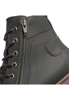 Botas En Cuero Para Hombre Color Verde Marca Monserrate Ref. Invicto