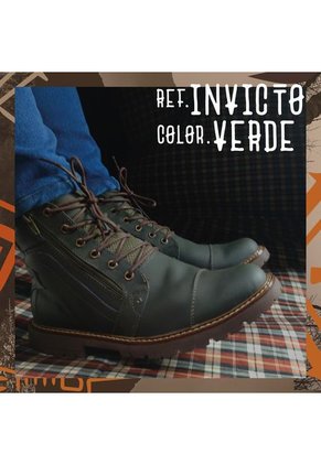 Botas En Cuero Para Hombre Color Verde Marca Monserrate Ref. Invicto