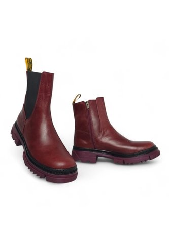 Botines De Mujer En Cuero Color Vino MoreLiber Ref. Genesis Monserrate