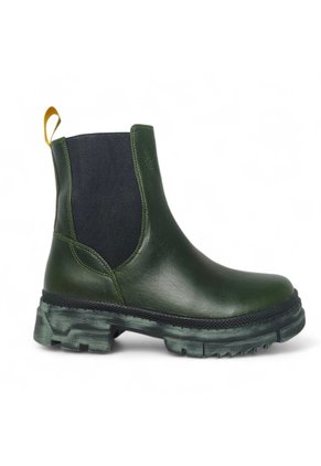 Botines De Mujer En Cuero Color Verde MoreLiber Ref. Genesis