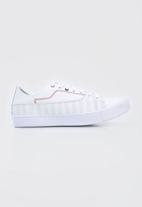 Tenis Lifestyle Blanco-Rojo Monserrate