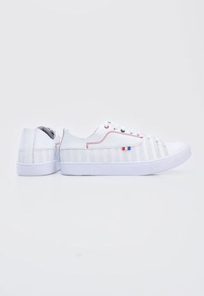 Tenis Lifestyle Blanco-Rojo Monserrate
