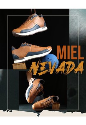 Tenis En Cuero Para Hombre Marca Monserrate Ref. Nevada Color Miel