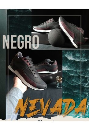 Tenis En Cuero Para Hombre Marca Monserrate Ref. Nevada Color Negro