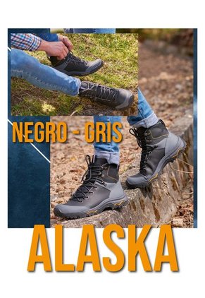 Botas Outdoor En Cuero Para Hombre Color Negro Marca Monserrate Ref. Alaska