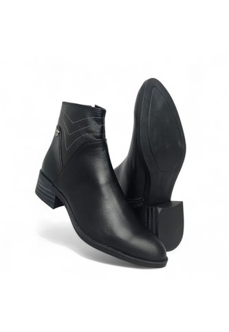 Botines De Mujer En Cuero Color Negro MoreLiber Ref. Diva Monserrate