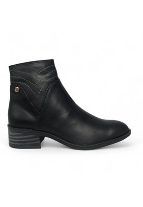Botines De Mujer En Cuero Color Negro MoreLiber Ref. Diva