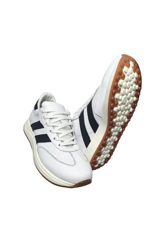 Tenis En CUERO Para Mujer Marca Moreliber Ref Élite Color Blanco-negro Monserrate