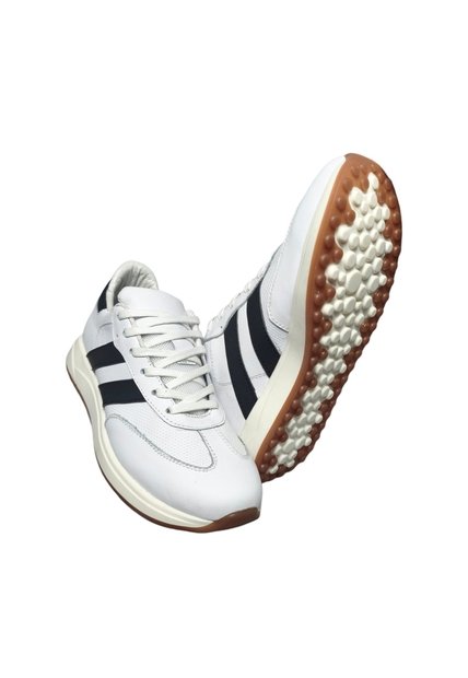 Tenis En CUERO Para Mujer Marca Moreliber Ref Élite Color Blanco-negro