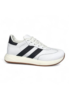 Tenis En CUERO Para Mujer Marca Moreliber Ref Élite Color Blanco-negro
