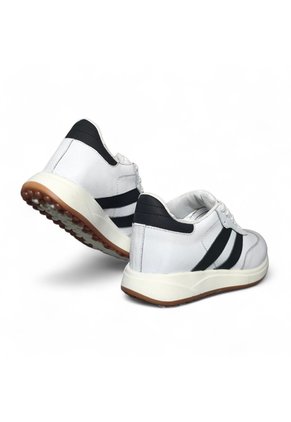 Tenis En CUERO Para Mujer Marca Moreliber Ref Élite Color Blanco-negro