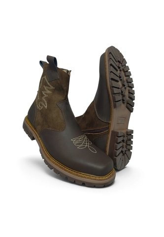 Botas En CUERO Para Hombre Marca Monserrate Ref Rodeo Color Café Monserrate