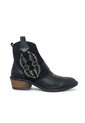 Botines De Mujer En Cuero Color Negro MoreLiber Ref. Legado de Monserrate