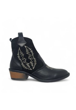 Botines De Mujer En Cuero Color Negro MoreLiber Ref. Legado