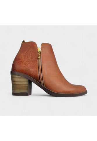 Botin De Mujer En CUERO Marca MoreLiber By Monserrate Ref. Eden Color Caoba Monserrate
