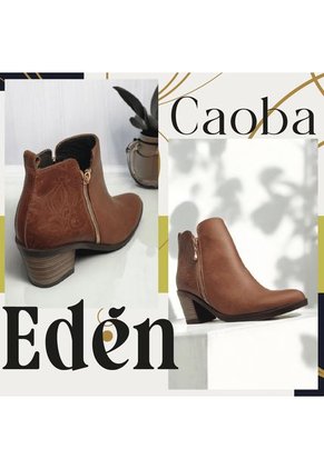 Botin De Mujer En CUERO Marca MoreLiber By Monserrate Ref. Eden Color Caoba