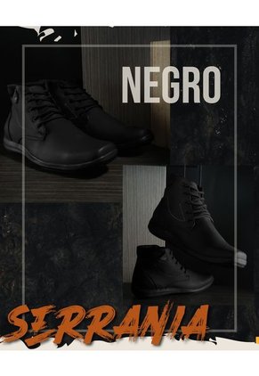 Botines En Cuero Para Hombre Color Negro Marca Monserrate Ref. Serrania