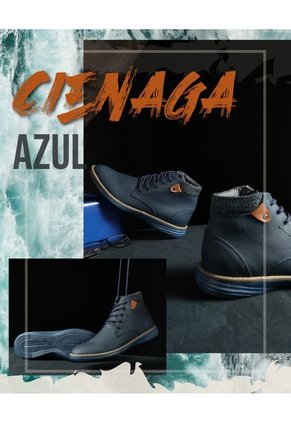 Botines En Cuero Para Hombre Color Azul Marca Monserrate Ref. Cienaga