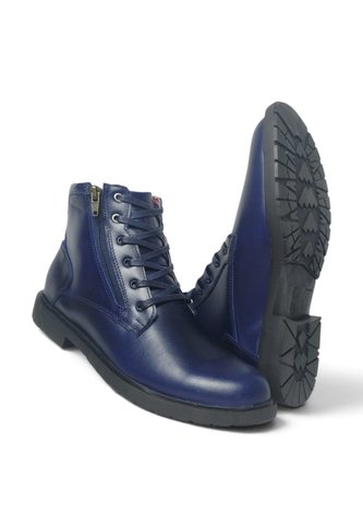 Botas En CUERO Para Hombre Marca Monserrate Ref Nogal Color Azul Monserrate