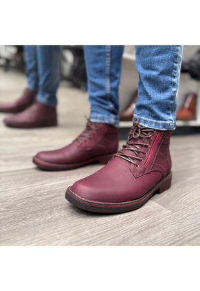 Botas En CUERO Para Hombre Marca Monserrate Ref Quechua Color Vino
