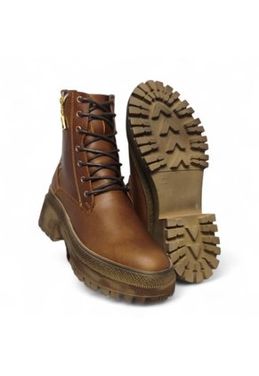 Bota De Mujer En Cuero Color Marron MoreLiber Ref. Brava