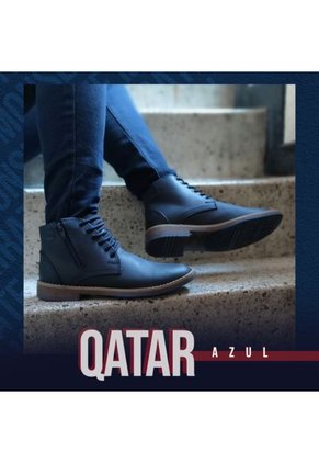 Botas En Cuero Para Hombre Color Azul Marca Monserrate Ref. Qatar