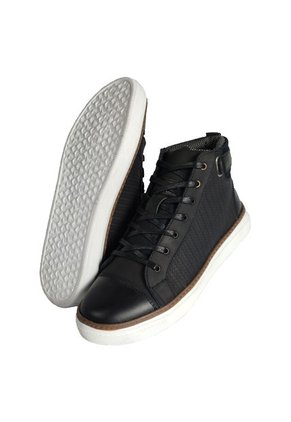 Tenis En Cuero Para Hombre En Bota Color Negro Marca Monserrate Ref. Coral