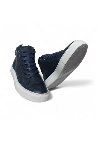 Tenis En CUERO Para Mujer Marca Moreliber Ref Prisma Color Azul Monserrate
