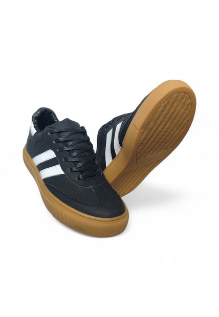 Tenis En CUERO Para Mujer Marca Moreliber Ref Urbana Color Negro-blanco