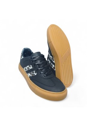Tenis En CUERO Para Mujer Marca Moreliber Ref Urbana Color Negro-print