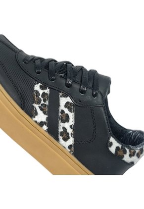 Tenis En CUERO Para Mujer Marca Moreliber Ref Urbana Color Negro-print